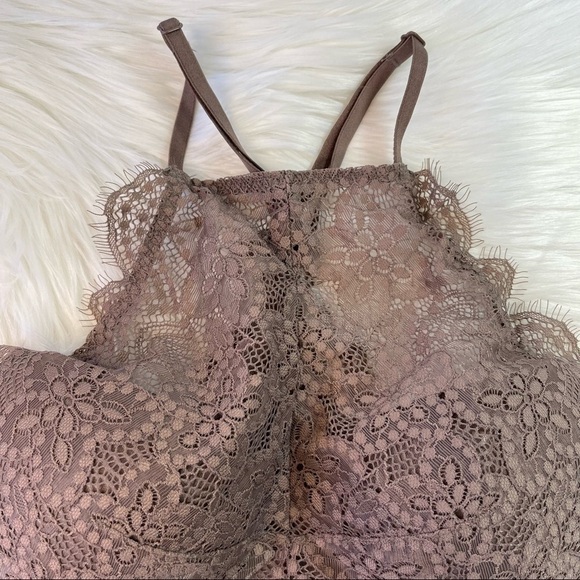 Pink Victoria’s Secret Lace High Neck Push-up Bralette small - Picture 4 of 13